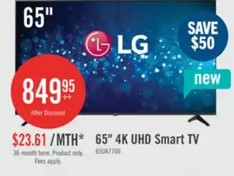 The Brick LG 65 UA77 4K UHD Smart TV offer