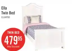 The Brick Ella Panel Bed with Headboard & Frame for Kids, Chevron Pattern, White - Twin Size offer