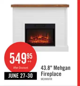 The Brick Mehgan 43.8 Modern Electric Fireplace - White & Brown Two Tone offer