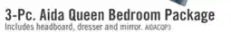 The Brick Aida 3pc Bedroom Set with Headboard, Dresser & Mirror, Made in Canada, Brown - Queen Size offer