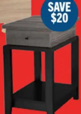 The Brick Torry 13.75 Chairside Table with Drawer - Distressed Grey offer