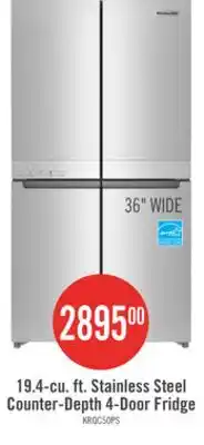 The Brick KitchenAid 36 19.4 Cu. Ft. French-Door Refrigerator - Stainless Steel - KRQC506MPS offer