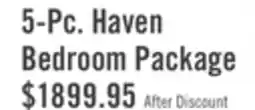 The Brick The Brick Haven 5pc Bedroom Set with Panel Bed, Dresser & Mirror, White - Queen Size offer