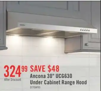 The Brick Ancona 30 UCG630 Under Cabinet Range Hood - AN-1267 offer