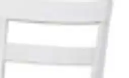 The Brick Bryn Dining Chair with Fabric Seat, Slat-Back – White and Grey offer