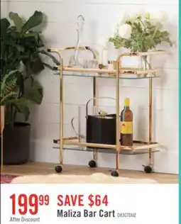 The Brick Maliza Bar Cart - Gold offer