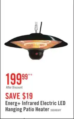 The Brick Energ+ Infrared Electric LED Hanging Patio Heater - HEA-21522 BLACK offer