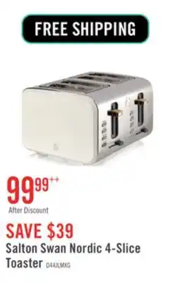 The Brick Salton Swan Nordic 4-Slice Toaster - ST14620WHTN offer