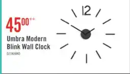 The Brick Umbra Modern Blink Wall Clock - Black offer