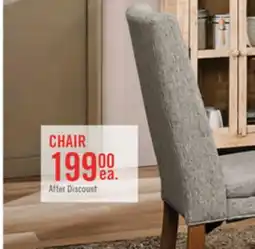 The Brick Cedar Dining Chair with Polyester Fabric, Pine Wood - Beige offer