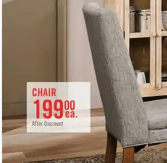 The Brick Cedar Dining Chair with Polyester Fabric, Pine Wood - Beige offer