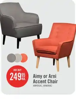 The Brick Aimy 28 Linen Look Fabric Accent Chair with Cylindrical Wood Legs - Dark Grey offer