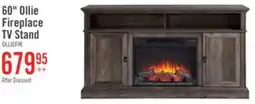 The Brick Ollie 60 Electric Fireplace TV Stand with Storage and Cable Management for TVs up to 65- Grey offer