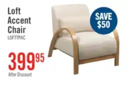 The Brick Loft 27.55 Boucle Fabric Accent Chair with Accent Pillow and Wood Armrests and Legs - White offer