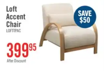 The Brick Loft 27.55 Boucle Fabric Accent Chair with Accent Pillow and Wood Armrests and Legs - White offer