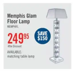 The Brick Memphis 54.3 Glam Floor Lamp with Glass, Mirror and Acrylic Crystals offer