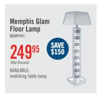 The Brick Memphis 54.3 Glam Floor Lamp with Glass, Mirror and Acrylic Crystals offer