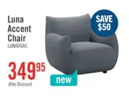 The Brick The Brick Luna 35.4 Fabric Accent Chair - Grey offer