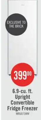 The Brick Midea 6.9 Cu. Ft. Convertible Upright Refrigerator-Freezer - MRU07B3AWW offer