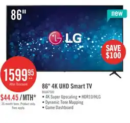 The Brick LG 86 UA75 4K Smart TV offer