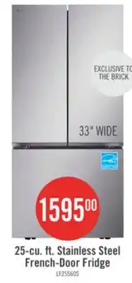 The Brick LG 33 25 Cu. Ft. Smart French-Door Refrigerator - Stainless Steel - LF25S6000S offer