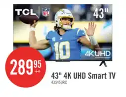 The Brick TCL 43 LED 4K UHD HDR Pro 60Hz Roku Smart TV (43S450R-CA) offer