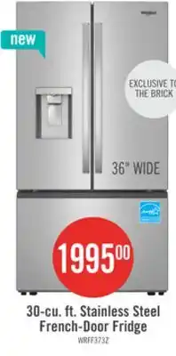 The Brick Whirlpool 36 30 Cu. Ft. French-Door Refrigerator with Dual Ice Makers - Stainless Steel - WRFF3736SZ offer