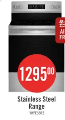 The Brick Whirlpool 5.3 Cu. Ft. Electric Range with No Preheat Air Fry - Stainless Steel - YWFES5030RZ offer