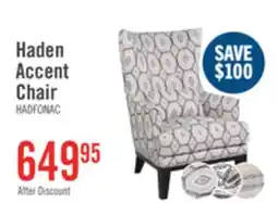 The Brick Haden 30 Fabric Accent Chair with Wood Base and Nailhead Trim - Onyx Multicolour offer