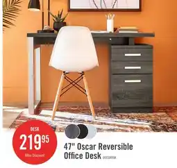 The Brick Oscar 47 Reversible Office Desk with Storage - Grey offer