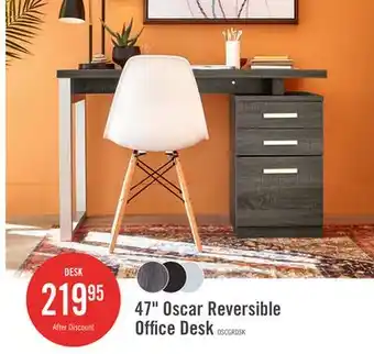 The Brick Oscar 47 Reversible Office Desk with Storage - Grey offer