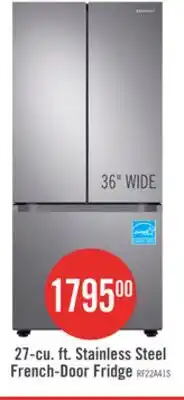 The Brick Samsung 30 22.1 Cu. Ft. French-Door Refrigerator - Stainless Steel - RF22A4111SR/AA offer