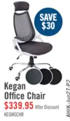 The Brick Kegan 28 Executive Mesh Office Chair - White offer