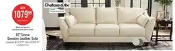 The Brick Chateau d'Ax Lusso 92 100% Genuine Leather Sofa with Wood Legs - Smoke Grey offer