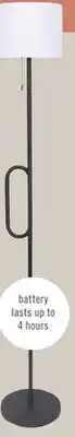 The Brick Solana 64 Modern Metal Acrylic Portable Indoor/Outdoor Floor Lamp with USB Port - Black offer