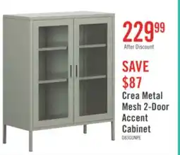 The Brick Crea Metal Mesh 2-Door Accent Cabinet - Sage Green offer