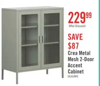 The Brick Crea Metal Mesh 2-Door Accent Cabinet - Sage Green offer