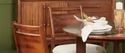 The Brick Vale 5pc Dining Set with Table & 4 Chairs, 48W Round - Brown & Beige offer