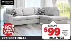 Surplus Furniture Naples Silver 2Pc Sectional offer