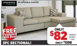 Surplus Furniture Kirkland Platinum 3-Piece Sectional offer