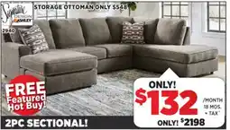 Surplus Furniture O'Phannon Putty 2Pc Sectional offer