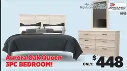Surplus Furniture Aurora Oak 3 Piece Queen Bedroom Set offer