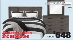 Surplus Furniture Alabaster Oak 3-Piece Queen Bedroom Set offer
