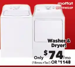 Surplus Furniture Moffat White 27 Washer & Dryer Set offer