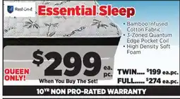 Surplus Furniture Essential Sleep Queen Mattress Set offer