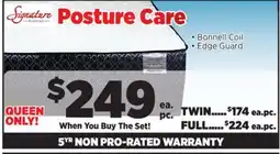 Surplus Furniture Posture Care Queen Mattress Set offer