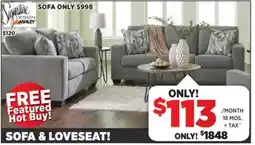 Surplus Furniture Deltona Graphite Sofa & Loveseat Set offer