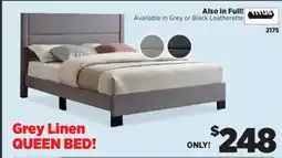 Surplus Furniture Grey Fabric Queen Bed Complete offer