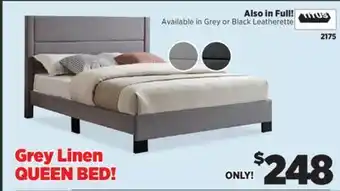 Surplus Furniture Grey Fabric Queen Bed Complete offer