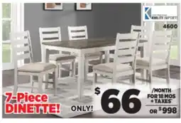 Surplus Furniture Melbourne 7-Piece Dinette Set offer